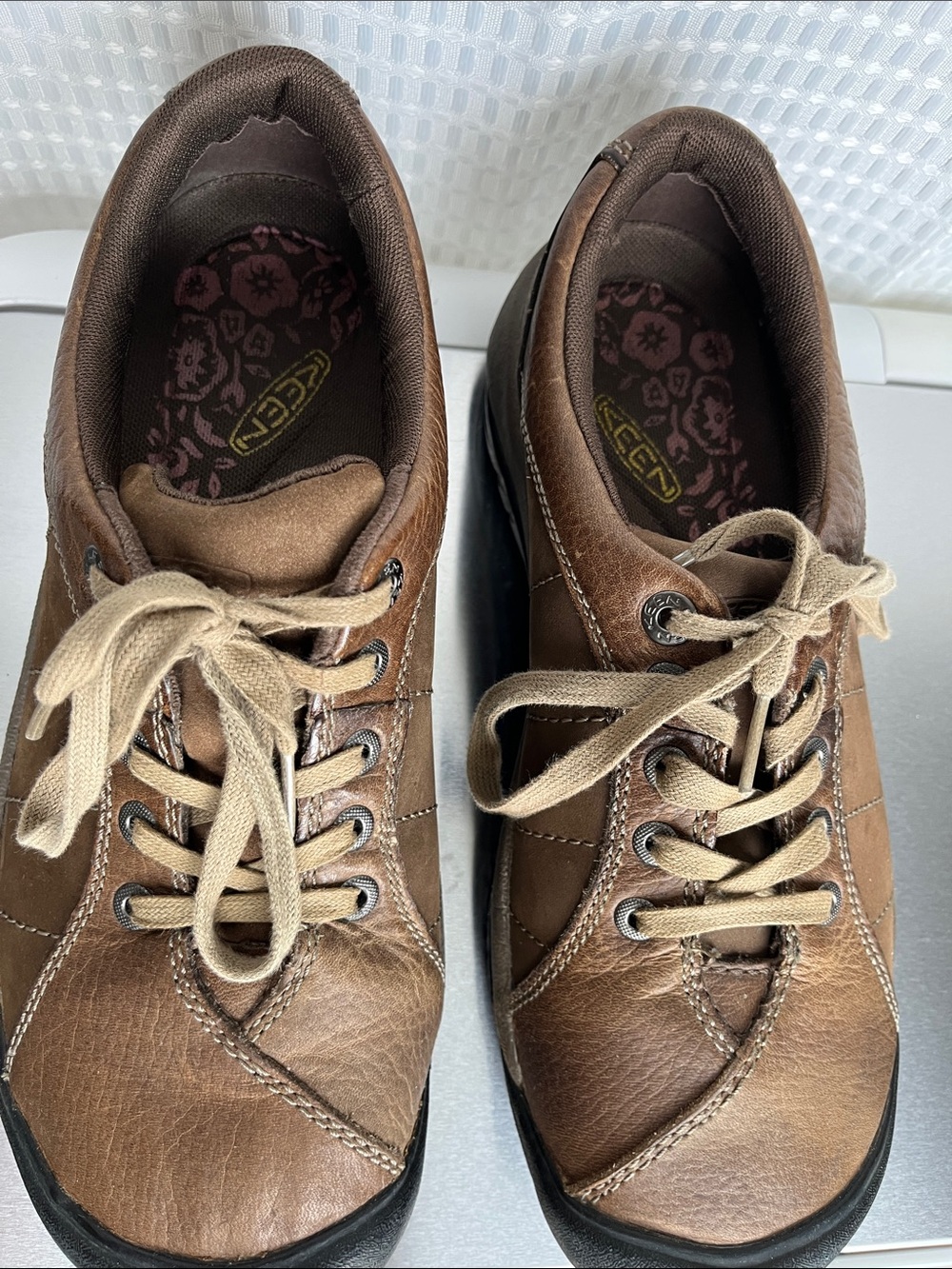 KEEN Presidio Cascade Shitake Leather Comfort Shoes Womens 9 Brown Lace Up - Picture 5 of 11